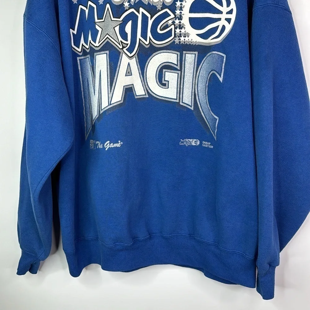 Vintage The Game NBA Orlando Magic Blue Crewneck Sweatshirt 90s XXL